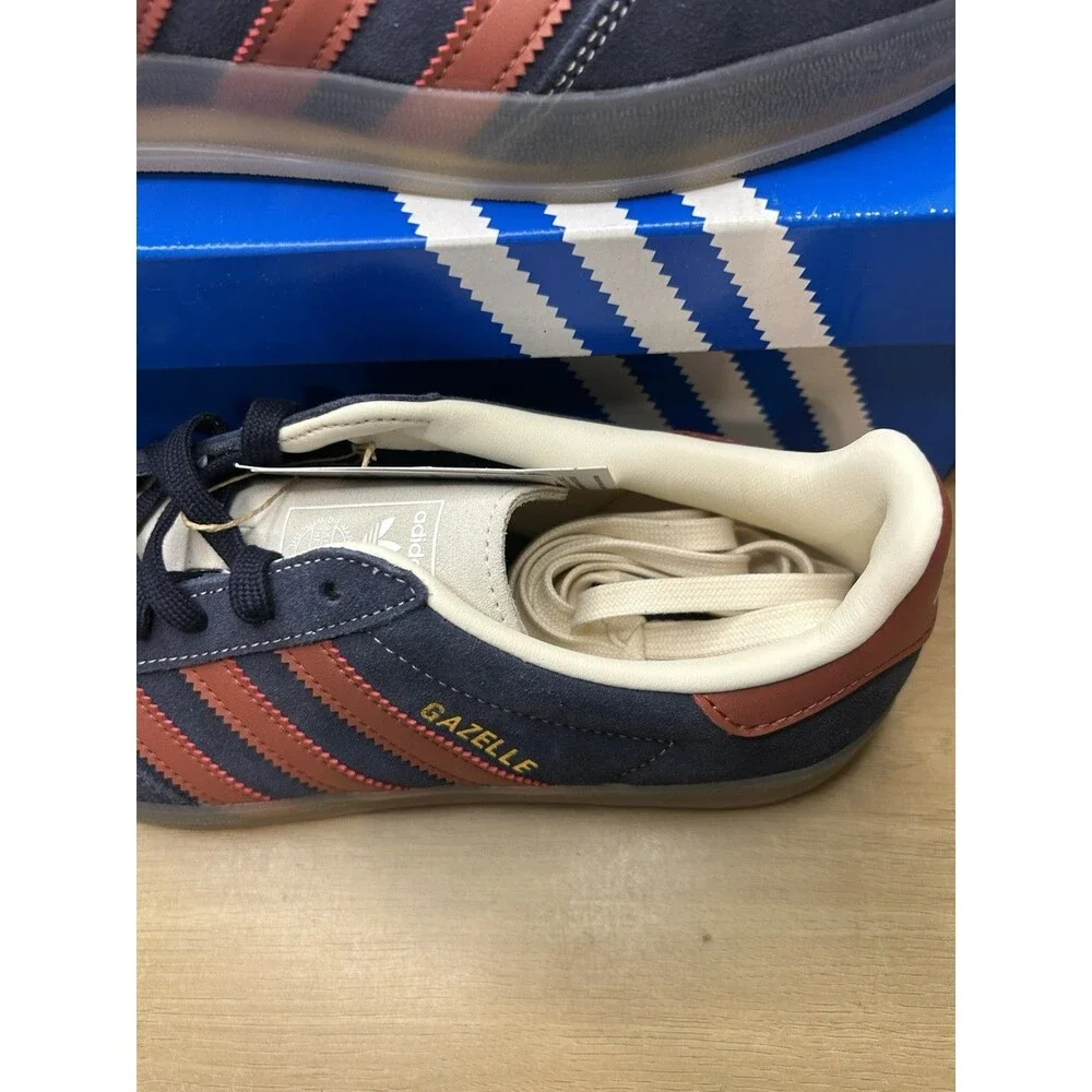 adidas Navy Blue and Red Suede Athletic Sneakers